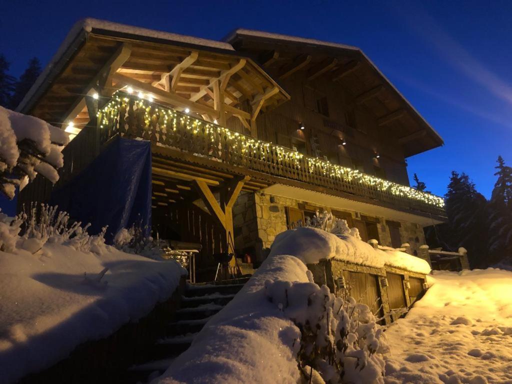 Chalet Miravidi, Montchavin-La Plagne, Jacuzzi & Sauna Exterior foto